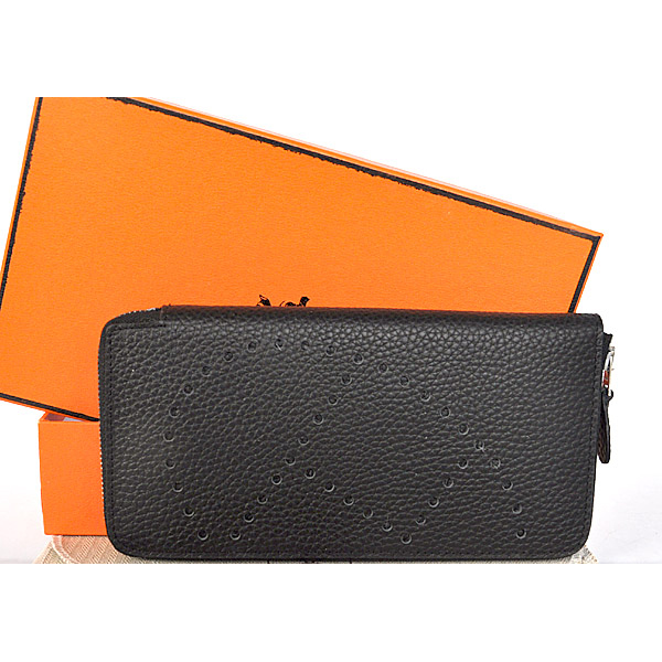 A808 Hermes Evelyn pelle Portafoglio clemence in Black